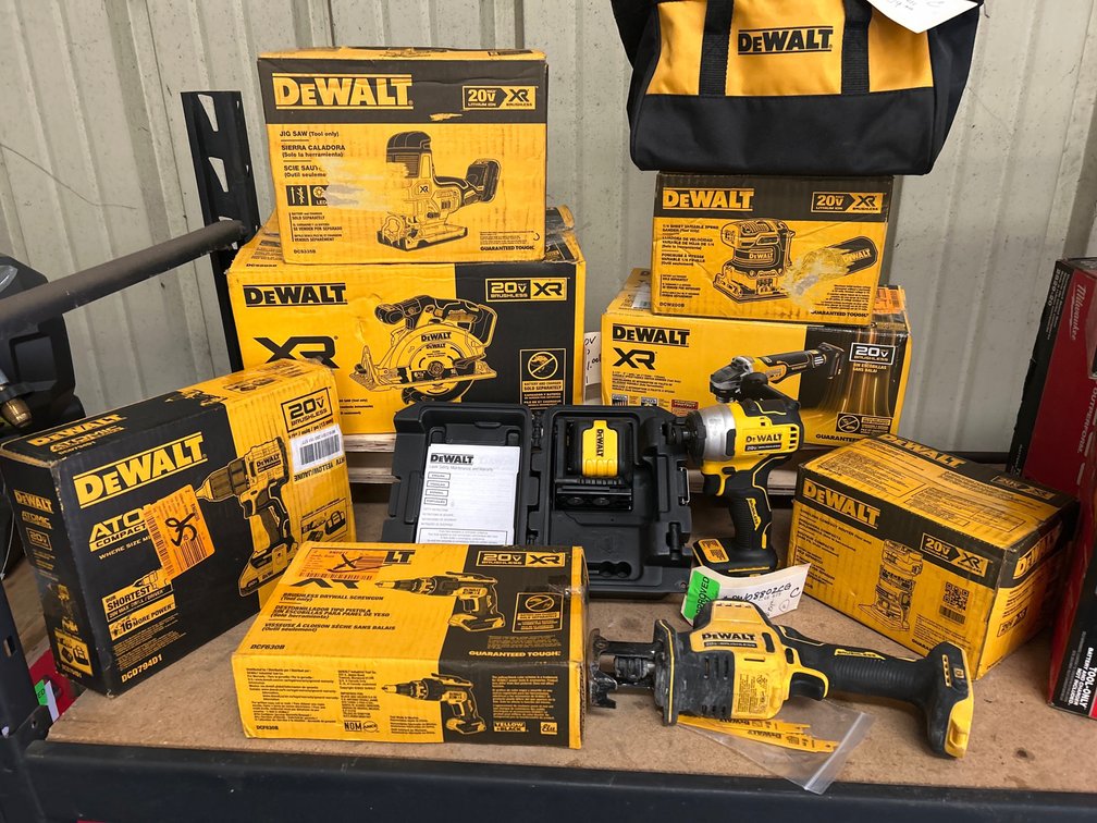 DeWalt 20V Power Tools, Includes Battery and Charger, 10pcs, inv #m9decw1731, c46679