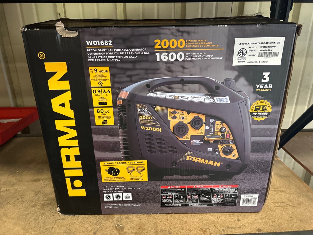 Firman 2000 Watt Gas Generator