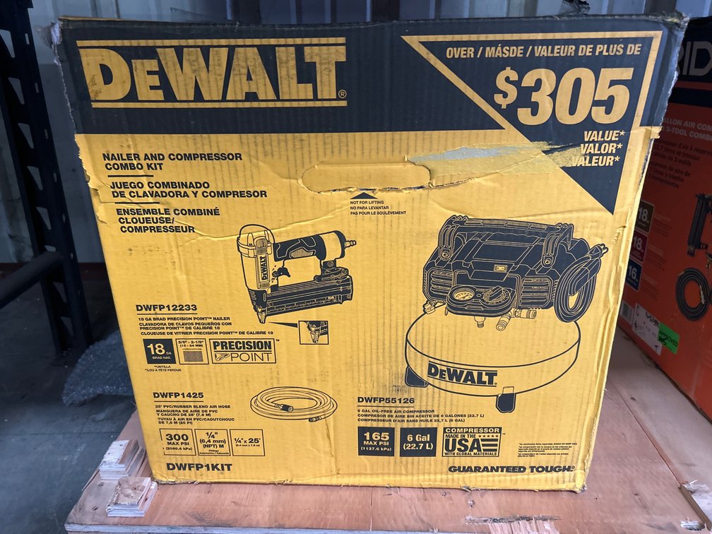 DeWalt Compressor and Nailer Kit, inv #m07741