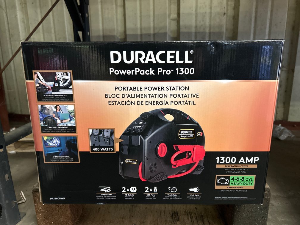 Unused Duracell Power Pack Pro 1300 Portable Power Station