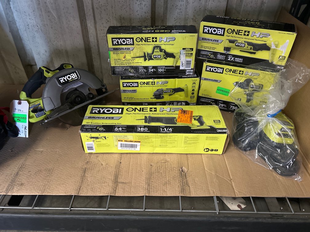 Ryobi 18V Power Tools, Includes Battery and Charger, inv #m7rycw859