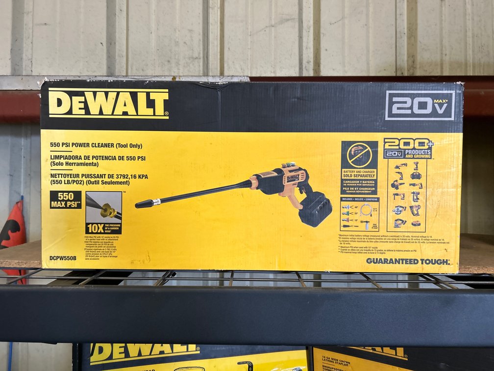 DeWalt 20V 550psi Power Cleaner, Tool Only, inv #m04100