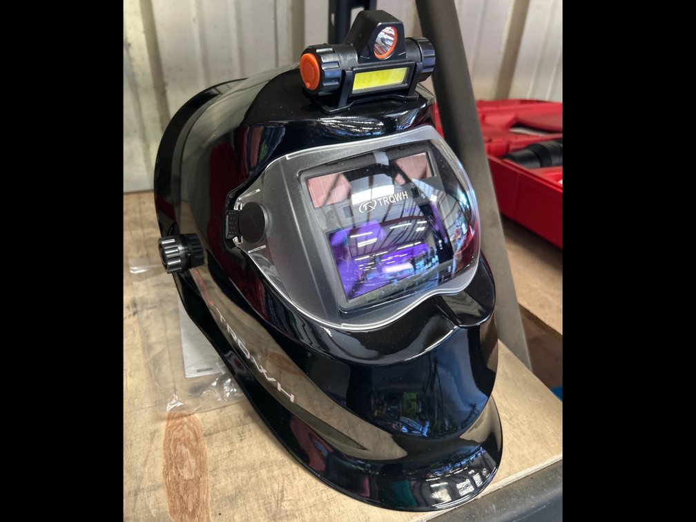Unused TRQWH Auto Darkening Welding Helmet w/ Head Lamp