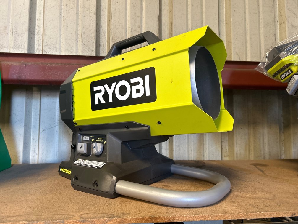 Ryobi 18V/Hybrid Propane Forced Air Heater, Tool Only