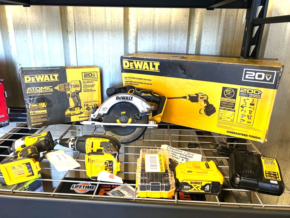 DeWalt 20V Power Tools, 5pcs, includes Battery and Charger, inv #m12cw811, m121462