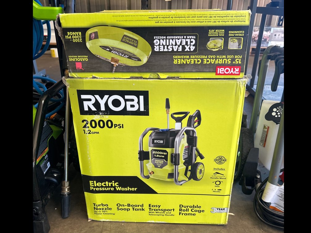 Ryobi 2000psi Electric Pressure Washer, inv #c35127