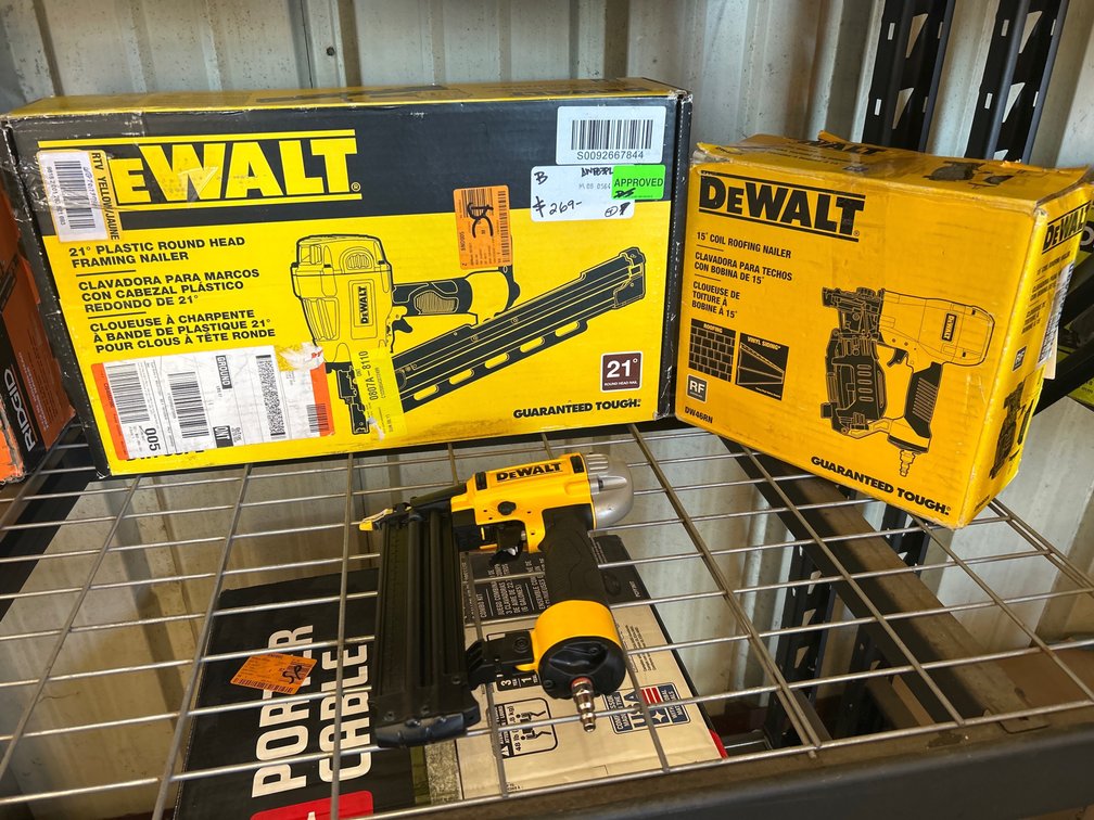 DeWalt Pneumatic Nailers, 3pcs, inv #de3t617