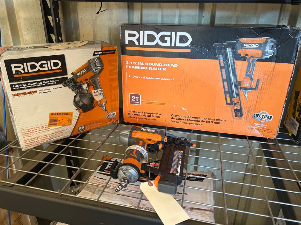 Ridgid Pneumatic Nailers, 3pcs, inv #ri3t447