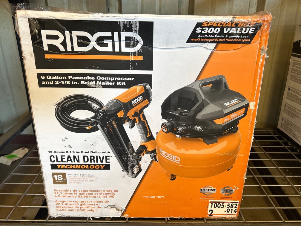 Rigid Nailer and Compressor Kit, inv #m130220