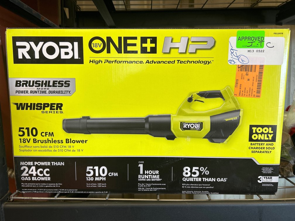 Ryobi 18V One+ HP Blower, Tool Only, inv #m130522