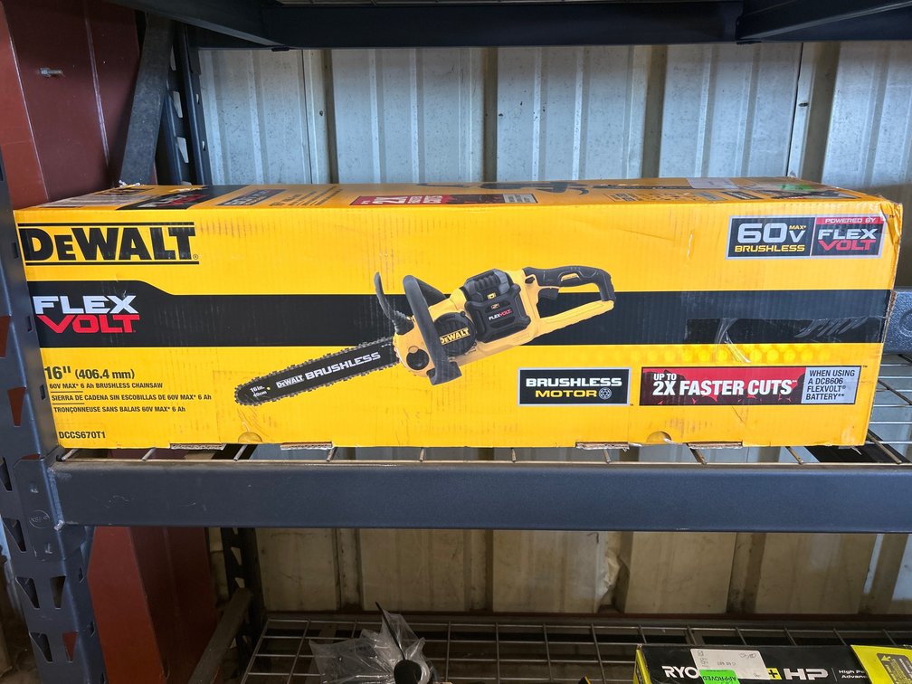 DeWalt 60V Chainsaw, 16in Bar, Tool Only, inv #m130006