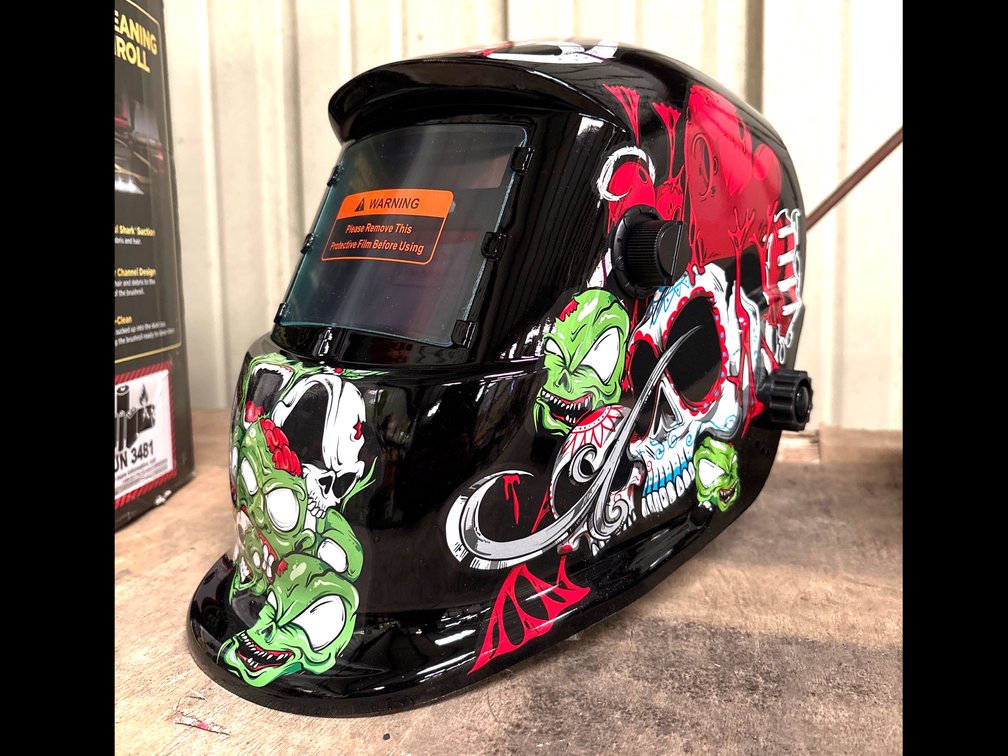 Unused JustHot Auto Darkening Welding Helmet