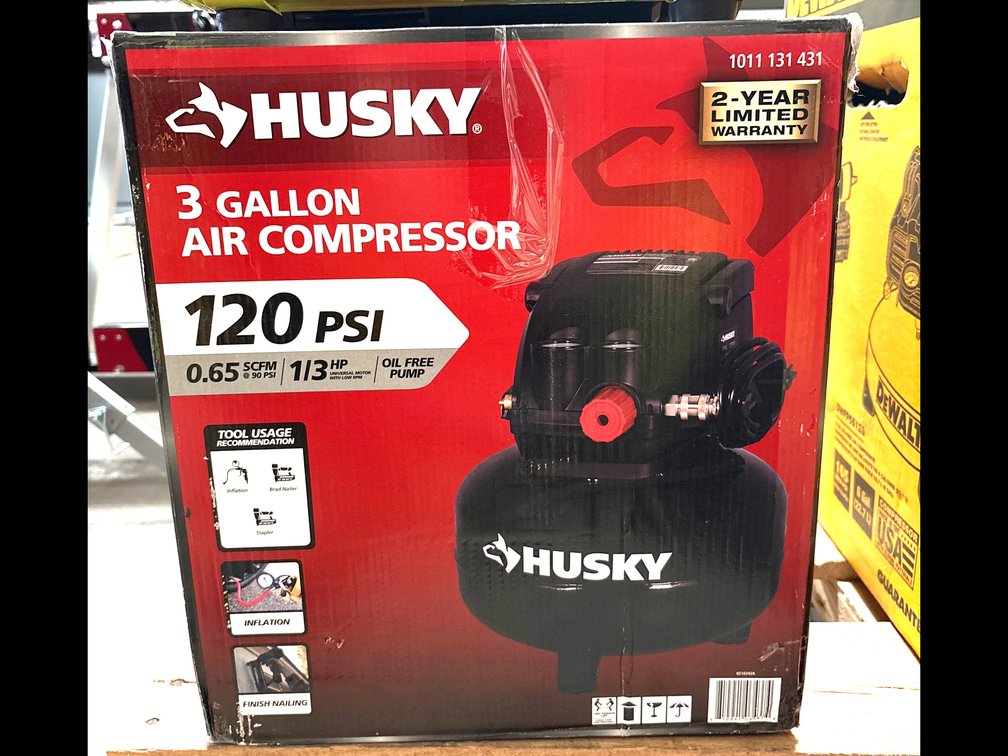 Husky 3 Gallon 120psi Compressor