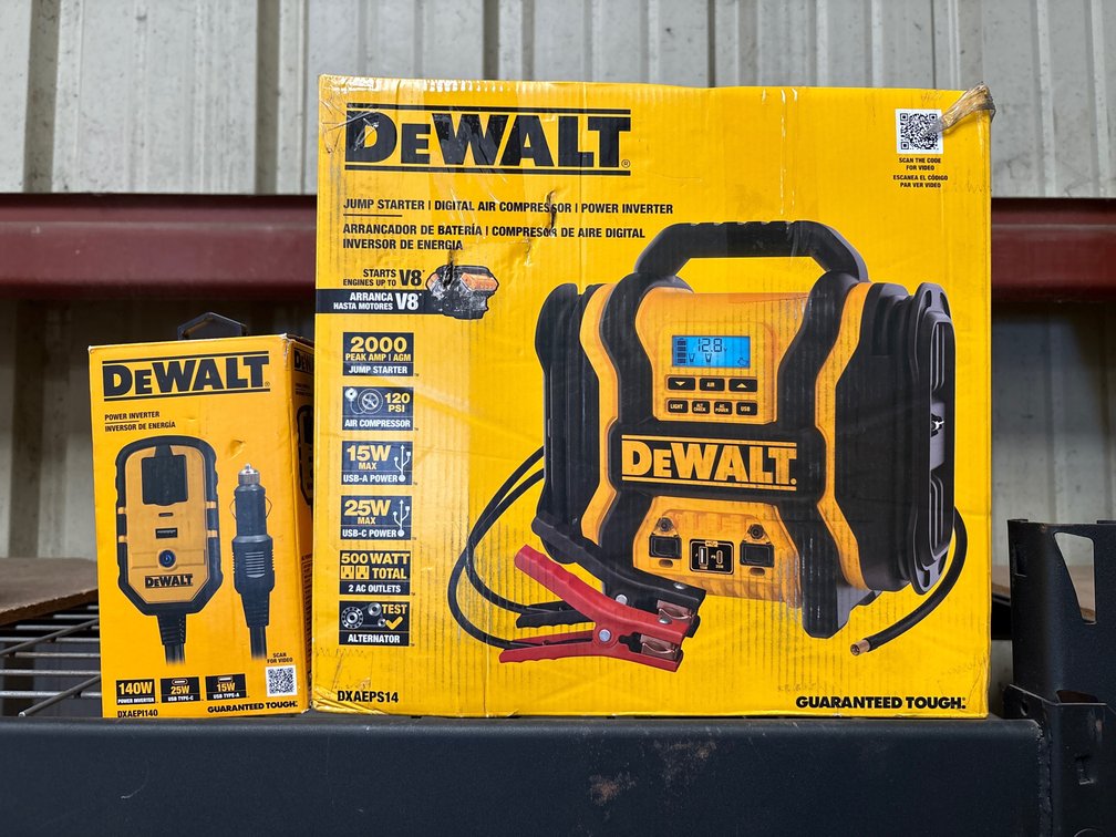 DeWalt Jump Starter and Power Inverter, 2pcs
