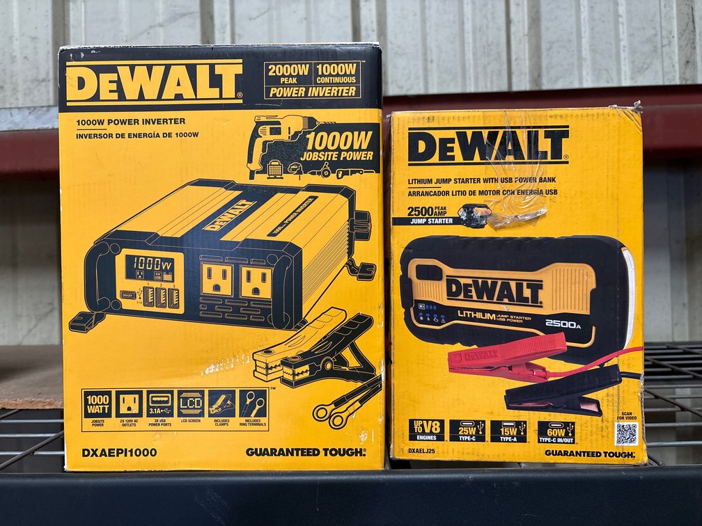 DeWalt Jump Starter and Power Inverter, 2pcs