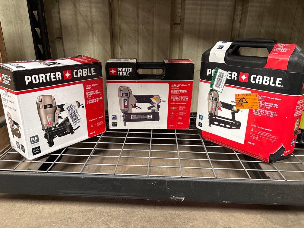 Porter Cable Pneumatic Nailers, 3pcs, inv #c43705, m080533