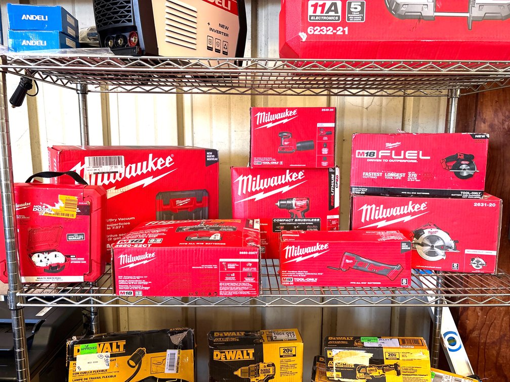 Milwaukee M18 Power Tools, 8pcs, includes Batteries and Chargers, inv#mi8tk