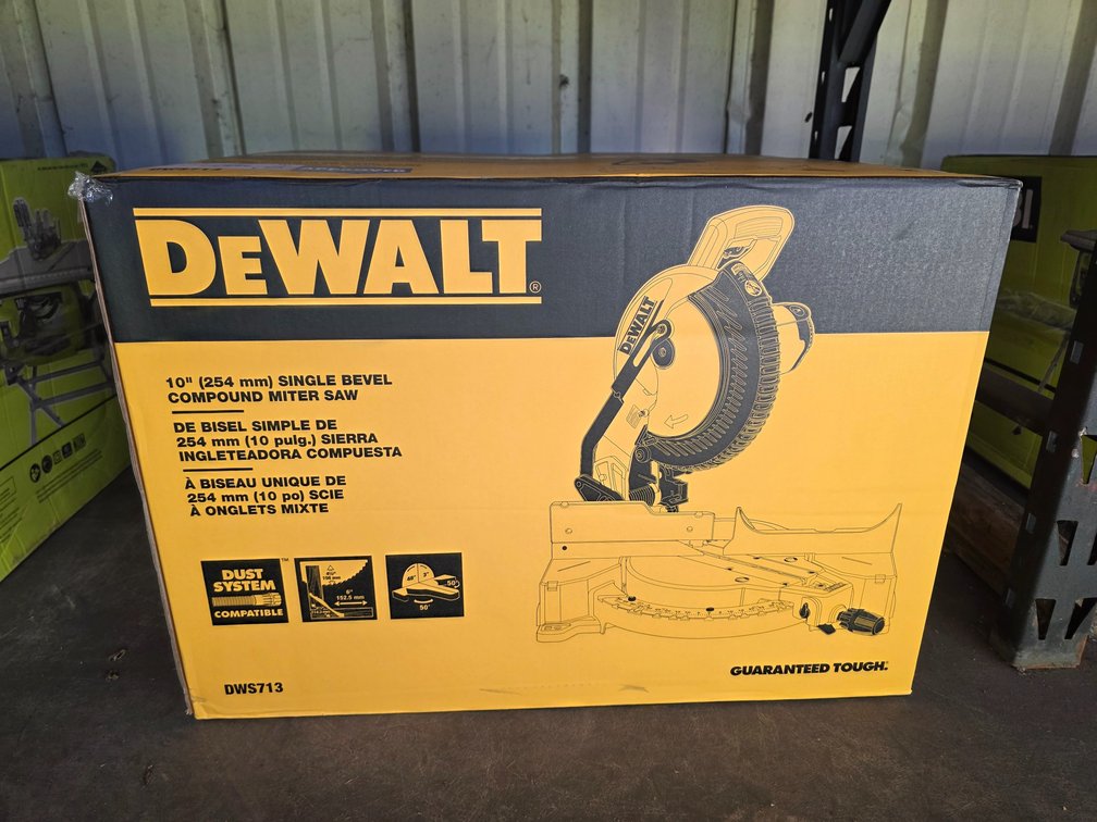 Dewalt 10in Single Bevel Compound Miter Saw, inv #00277