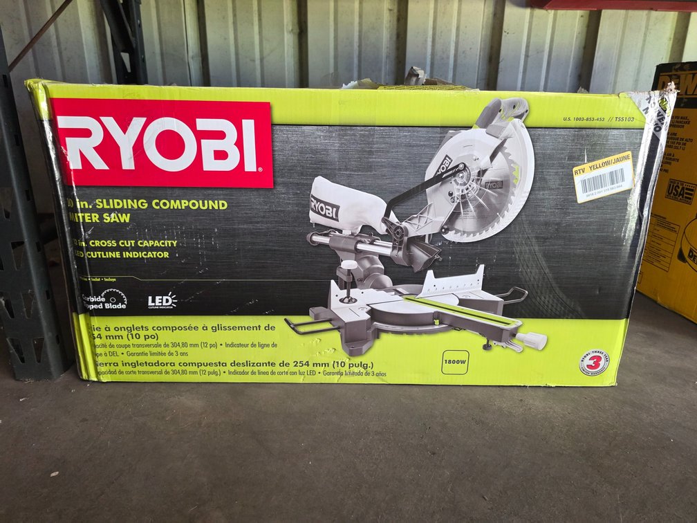 Ryobi 10in Sliding Compound Miter, inv #00901