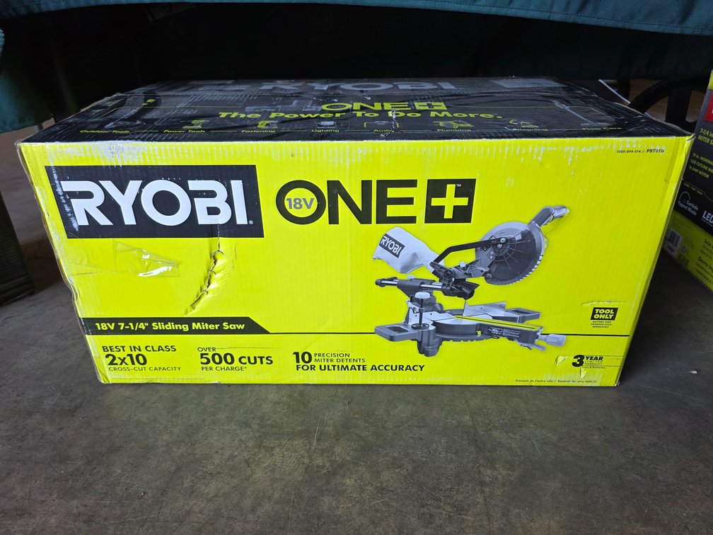Ryobi 18v 7¼ Sliding Miter Saw, inv #e0390