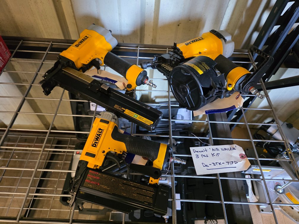 Dewalt 3pc Pneumatic Nailers, inv #de3tk717
