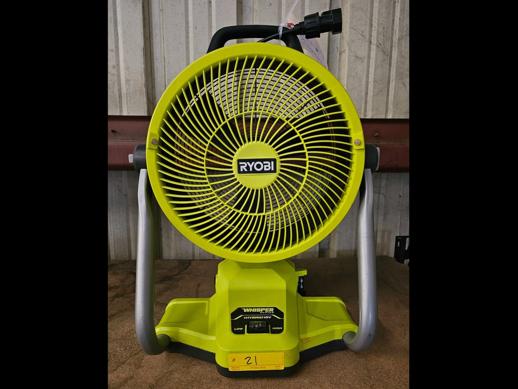 Ryobi 18V 12" Misting Air Cannon Fan TOOL ONLY, inv