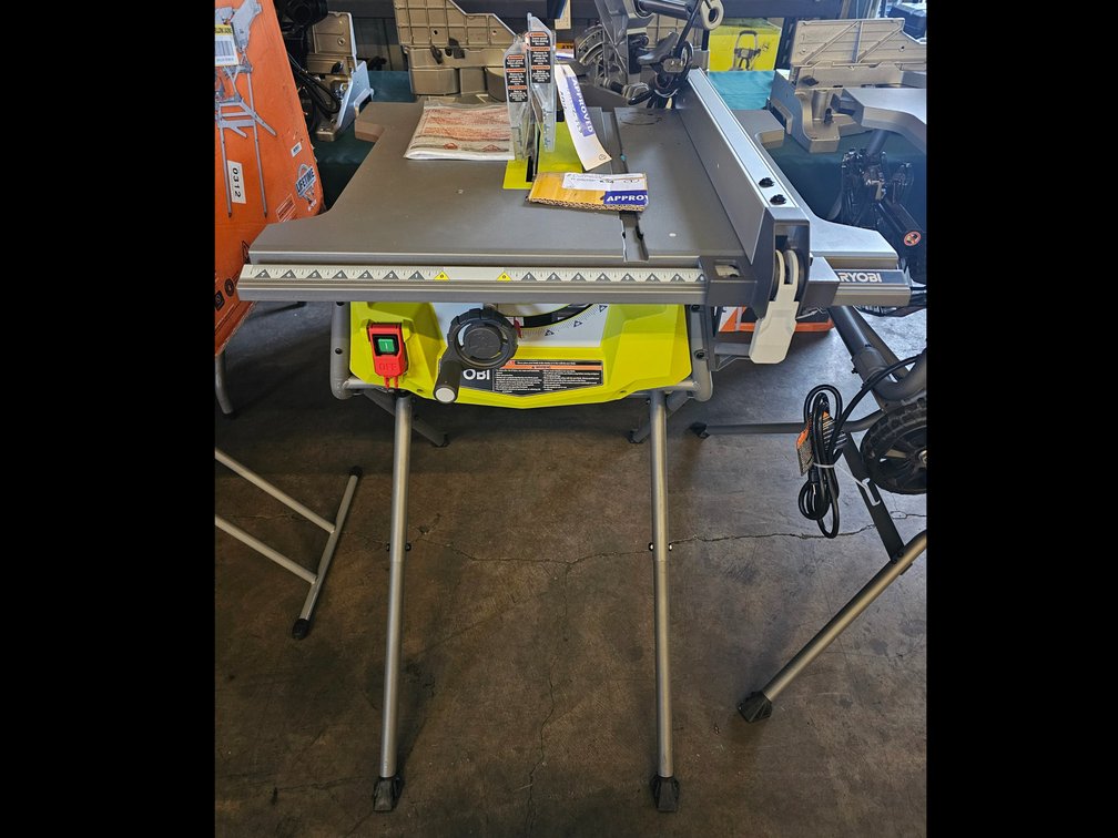 Ryobi 10 in. Compact Portable Corded Jobsite Table Saw w/ Folding Stand, inv#P0909B229
