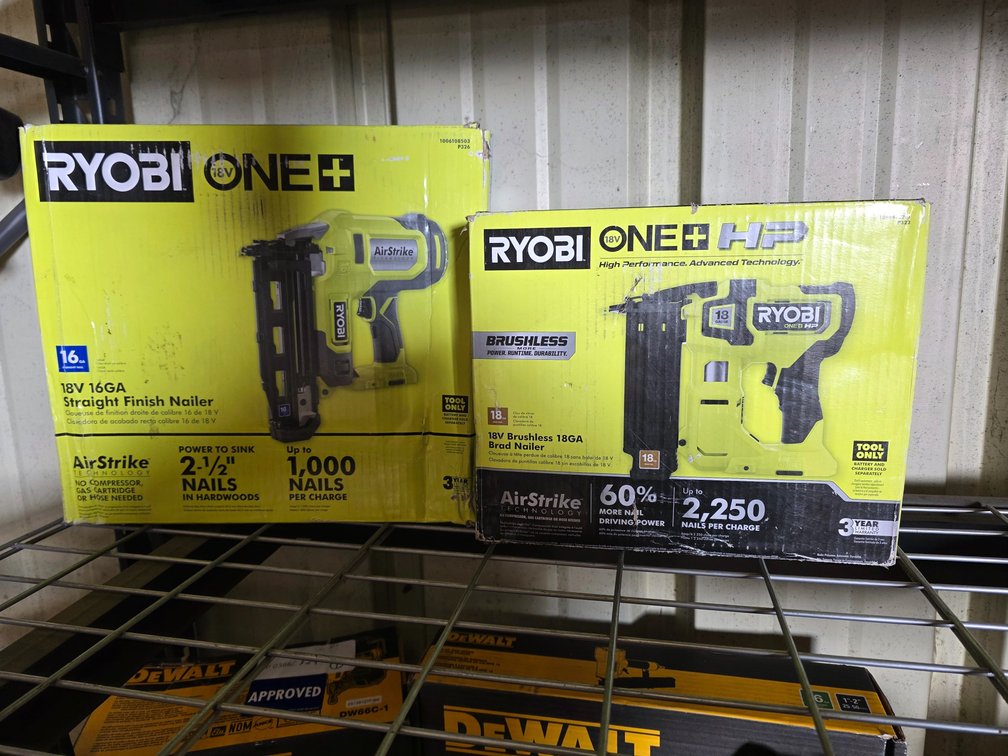 Ryobi 2pc Nailers, inv #n0523