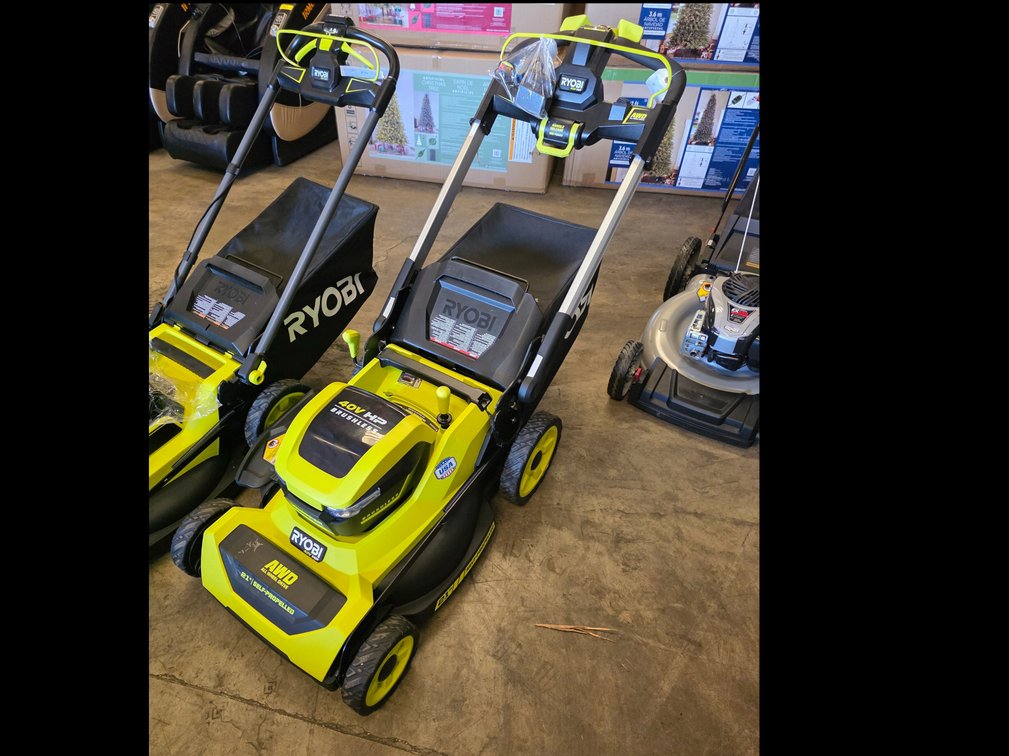 Ryobi 40v AWD Self Propelled Lawn Mower Includes Battery And Charger, inv #m1102