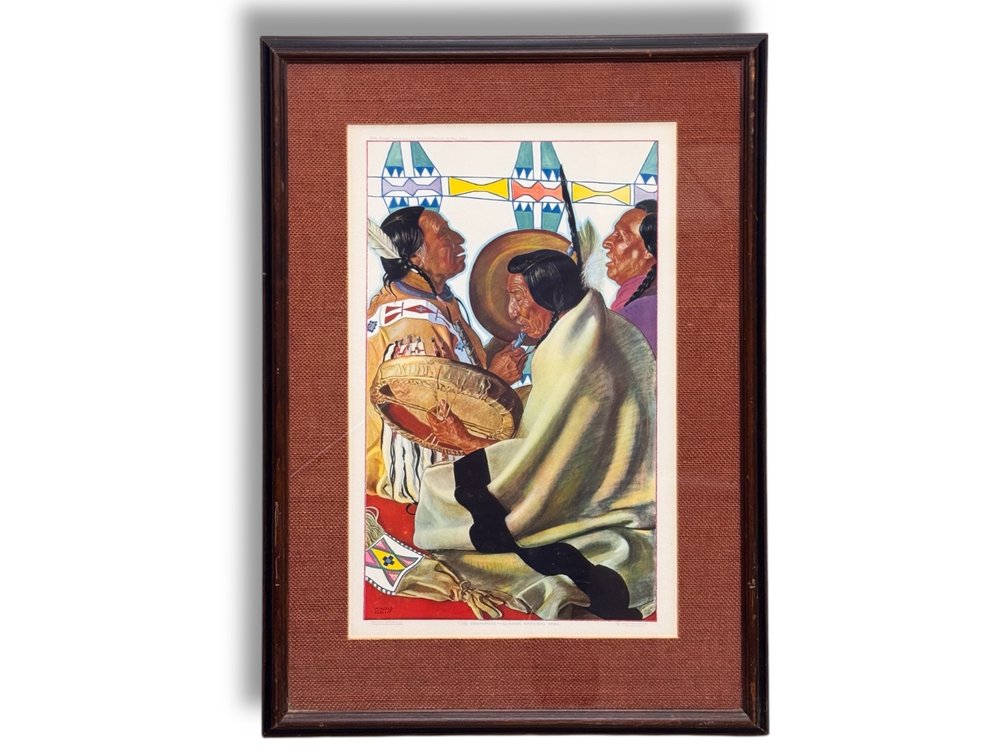 “The Drummers” by Winold Reiss - Vintage Reproduction 28”L x 19”W