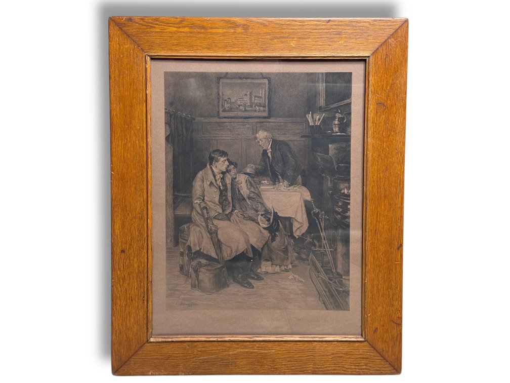 W. Dendy Sadler - Engraving c.1900 “The Honeymoon in the Old Coaching Day”