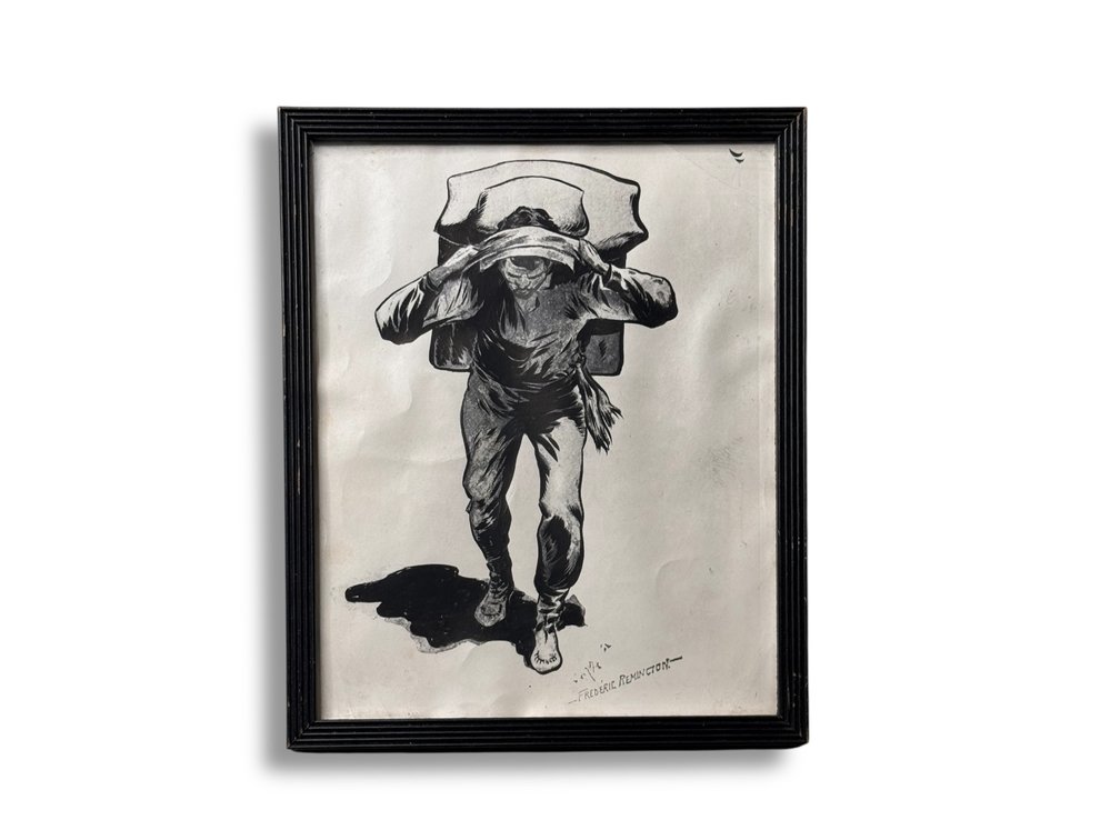“Voyageur with Tumpline” by Frederic Remington - Print 10.75”L x 8.5”W