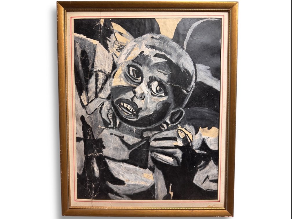 Modern Surrealism - Original on Paper, Unsigned 25”L x 20.5”W