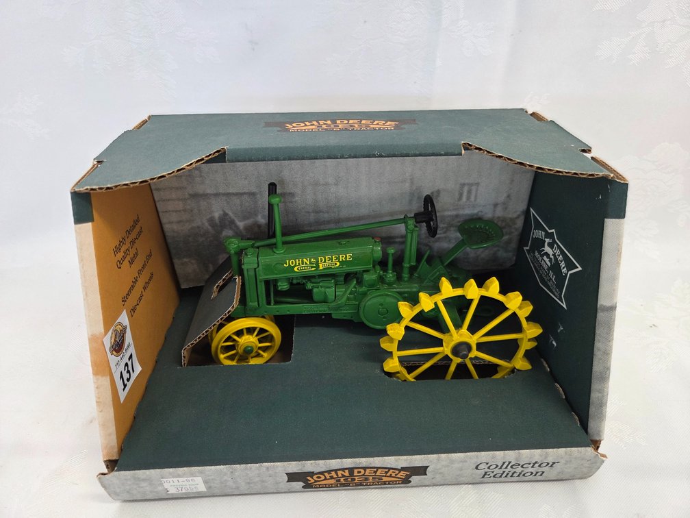 JD B Tractor on steel