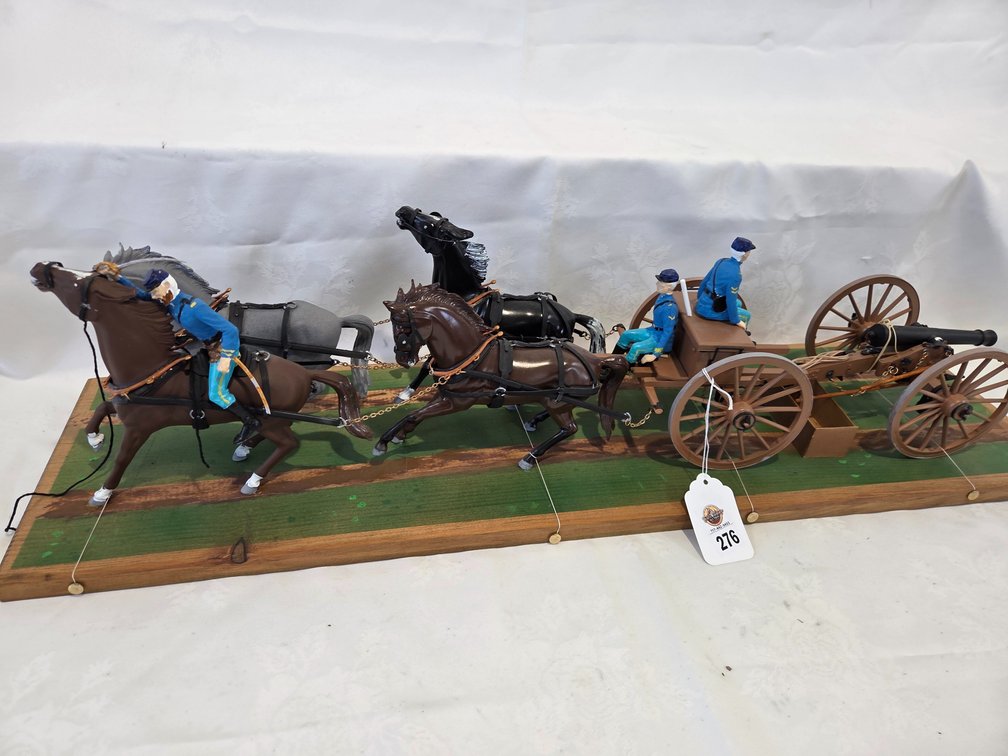 4-Horse Hitch Pulling Army Wagon