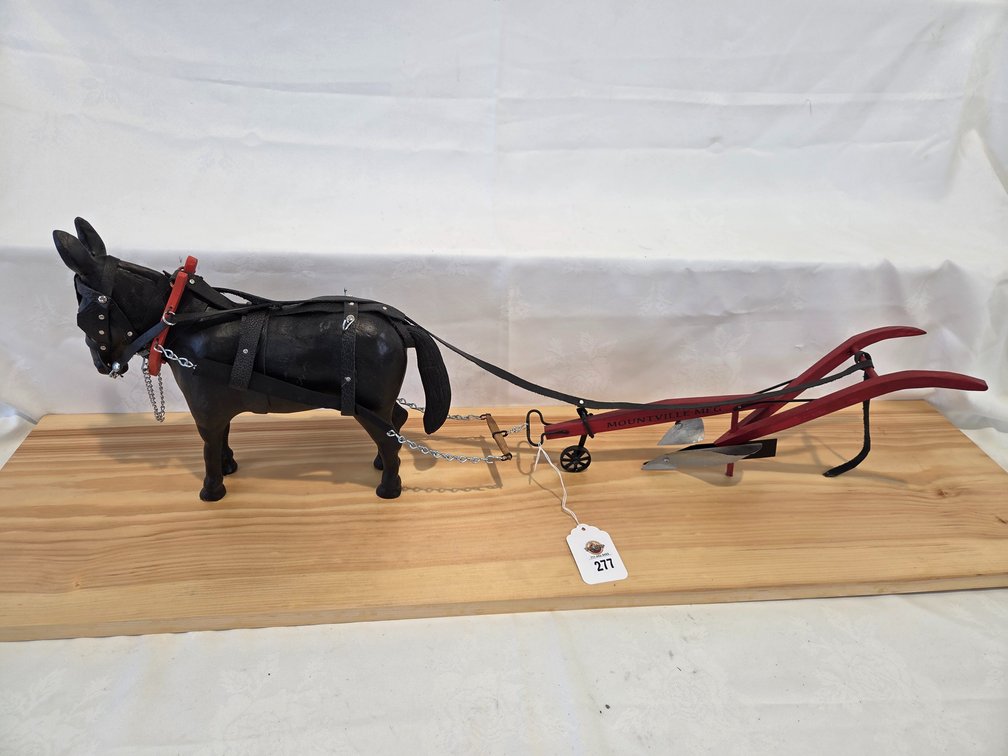 Black Mule w/Walk behind Plow, Mountville MFG.
