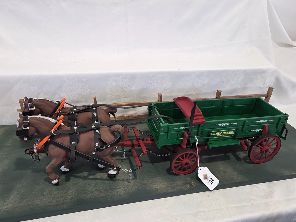 Custom 2-Horse Hitch w/JD Wagon