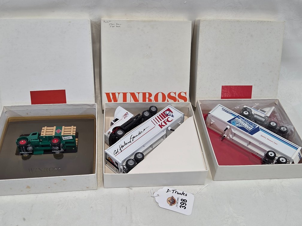 3-Winross Trucks, Railway Express-KFC-Warner Lamert