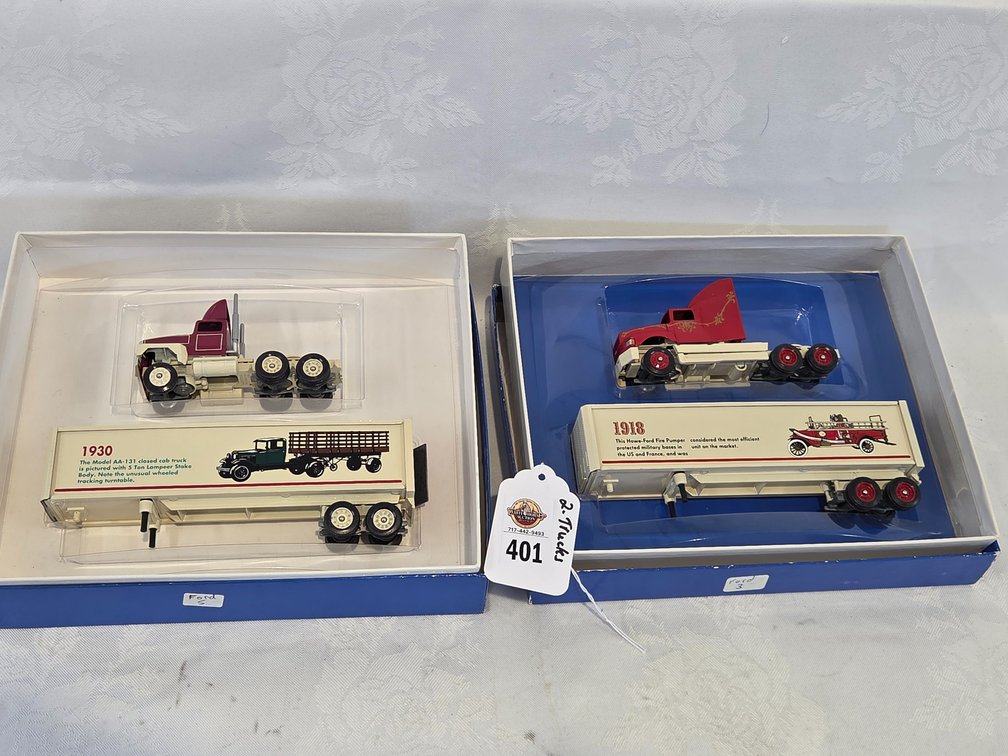 2-Winross Trucks, 1930 Model A Ford-1918 Ford