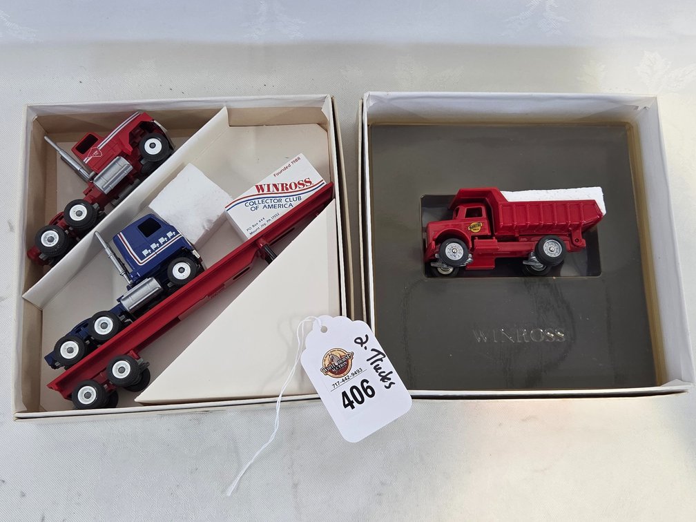 2-Winross Trucks, Lanc. Co. Winross Collector Club-Manitou