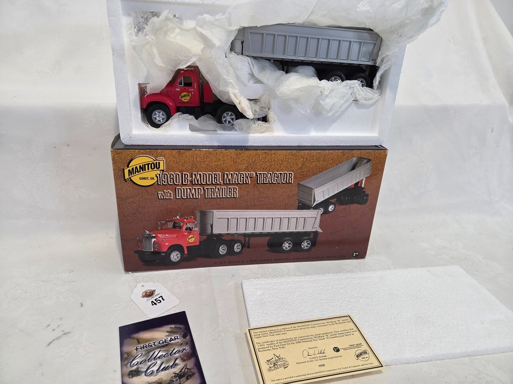 First Gear Manitou Mack Truck and Dump Trailer
