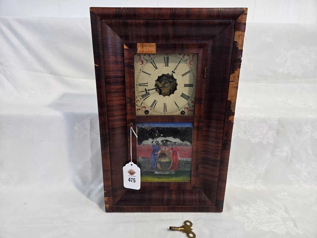 Vintage Clock w/Key (working cond.)