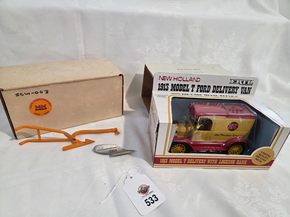 MM 125 Anniversary Walking Plow and NH Model T Bank