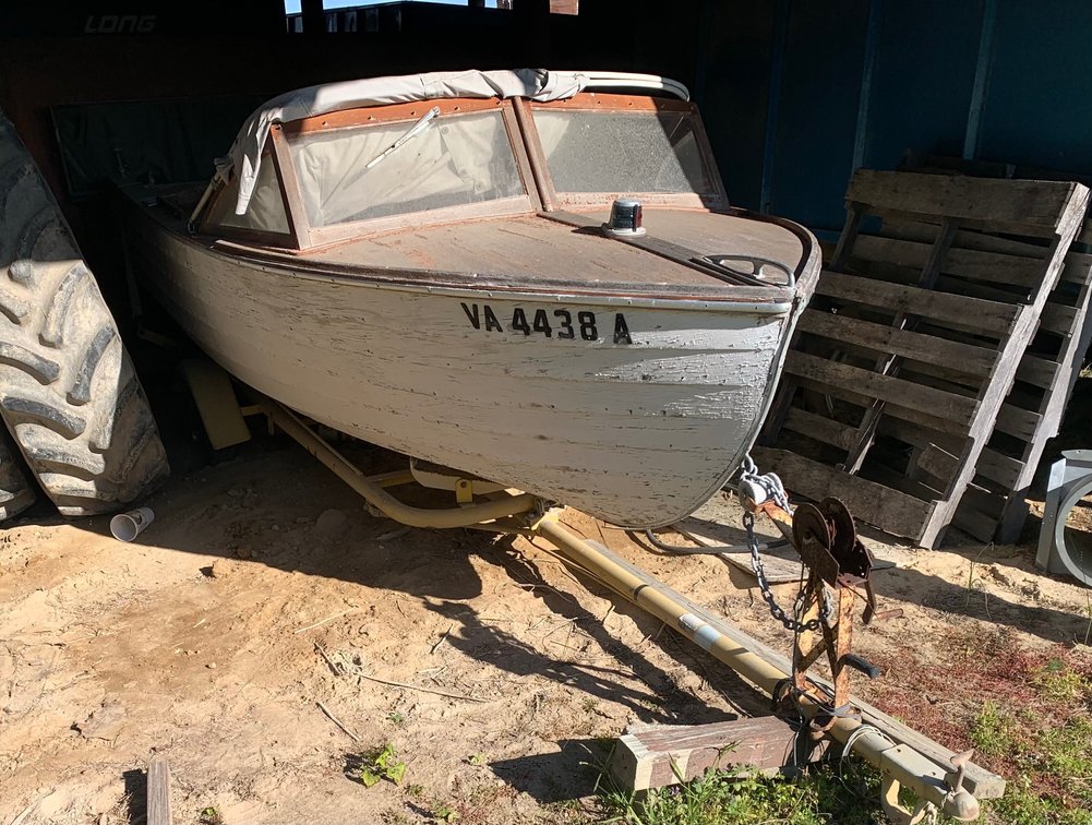 Wooden Hull Boat & Trailer