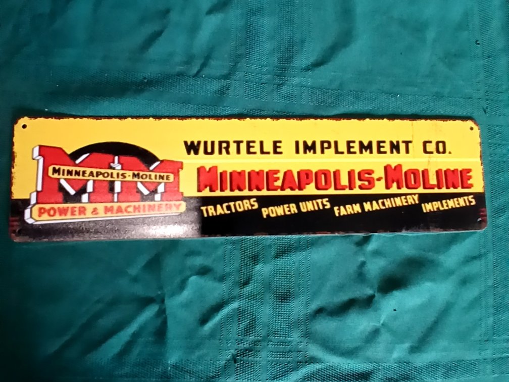 Minneapolis Moline Metal Sign