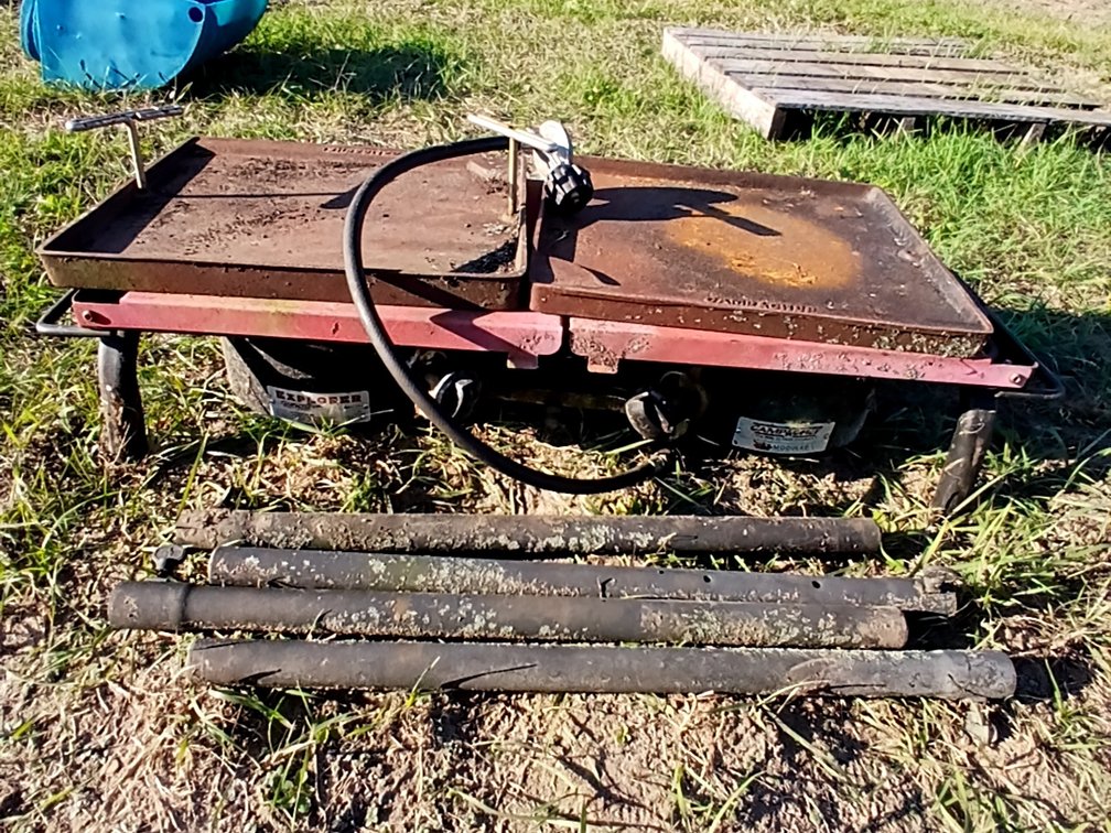 Portable Flat Stone Camping Grill with Legs