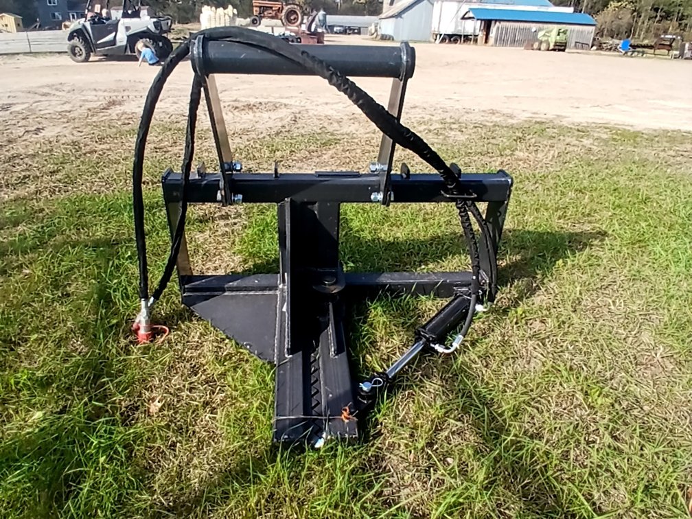 New Unused Hydraulic Tree/Post Puller Skidsteer Attachment