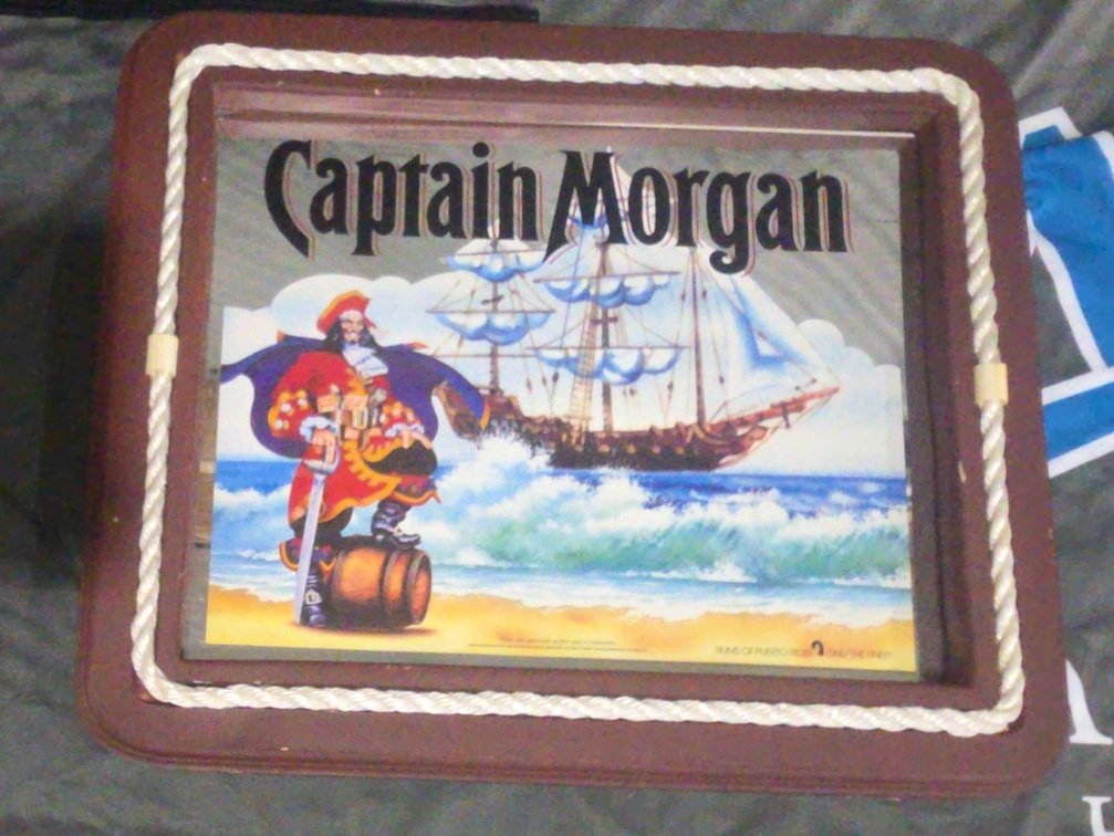 Captain Morgan Mirror *NOT ATTACHED TO FRAME*
