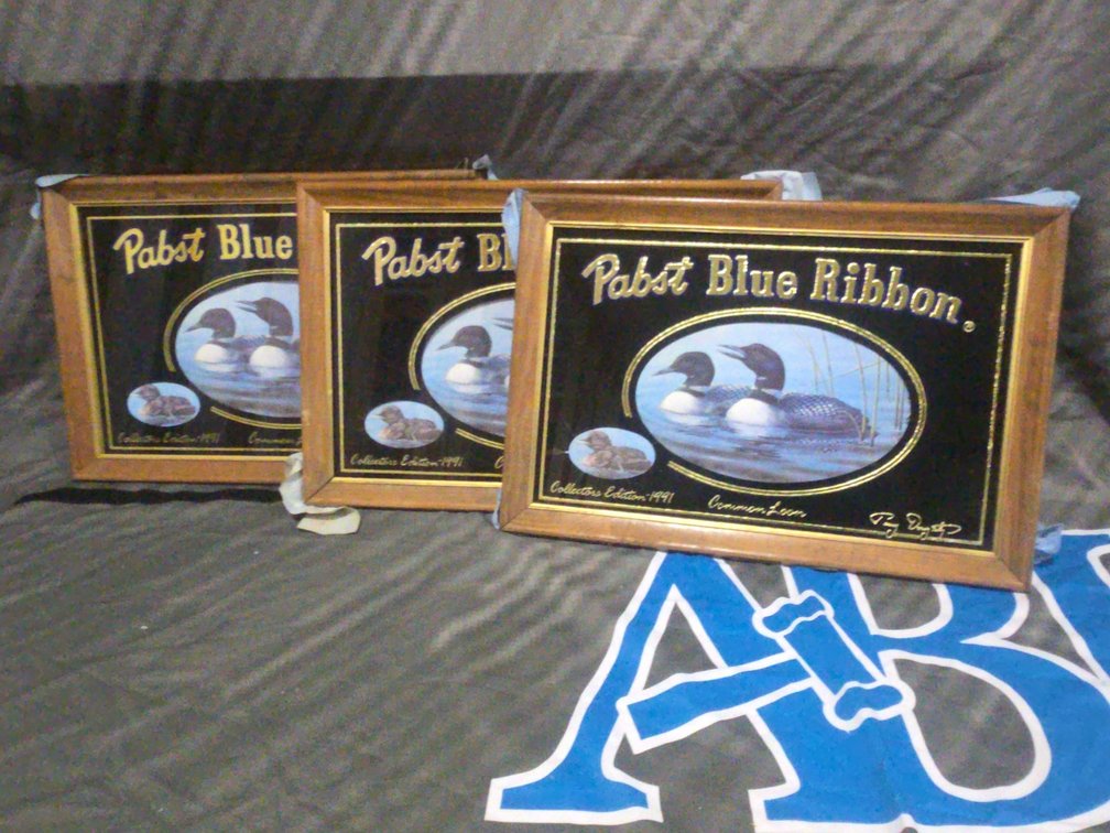 3 Pabst 1991 Collection Ducks Signs