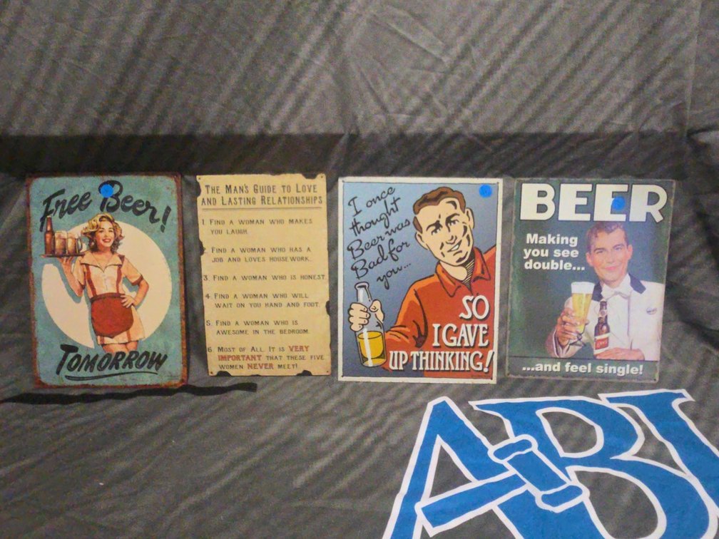 4 Misc Metal Signs